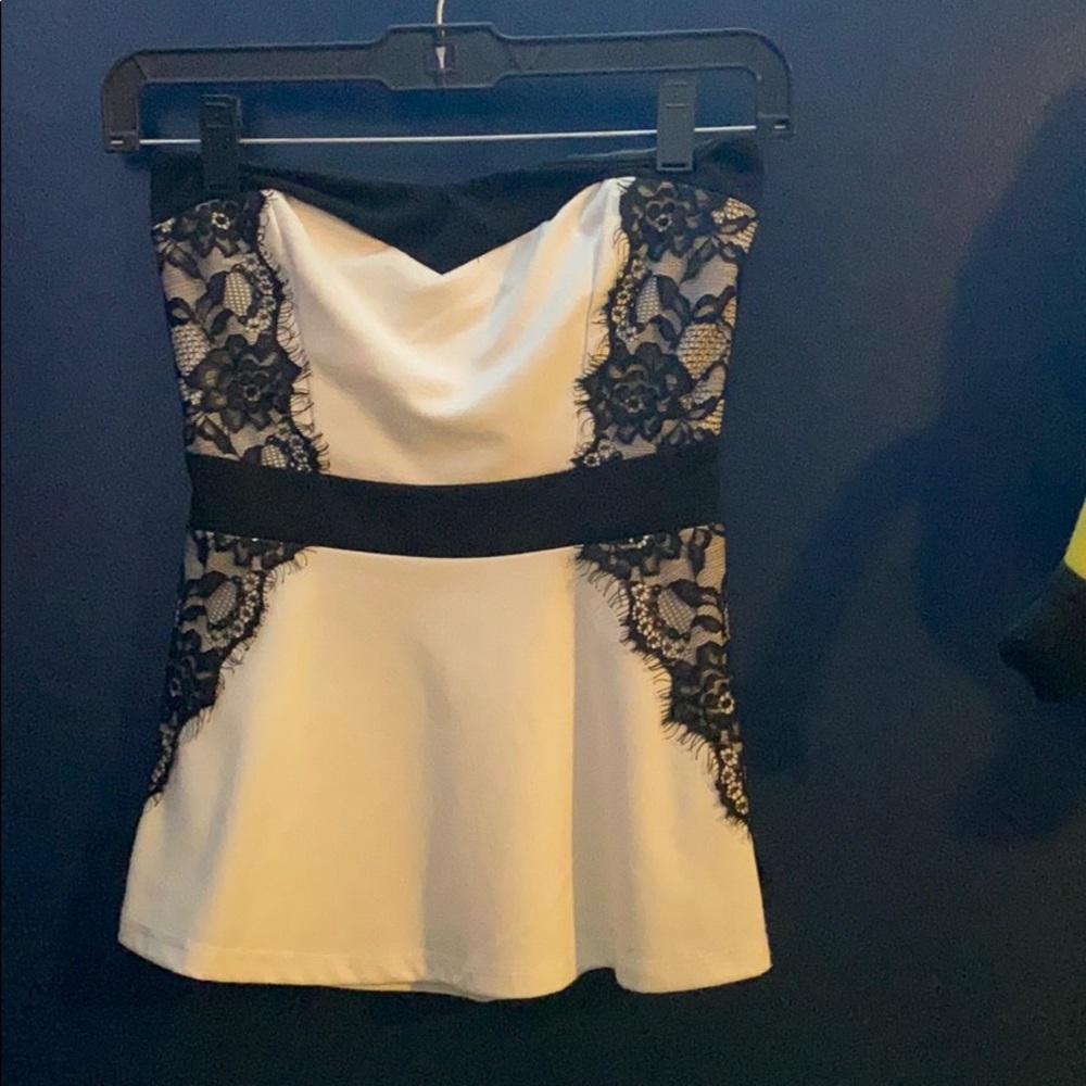 SOLD! Strapless lace shirt